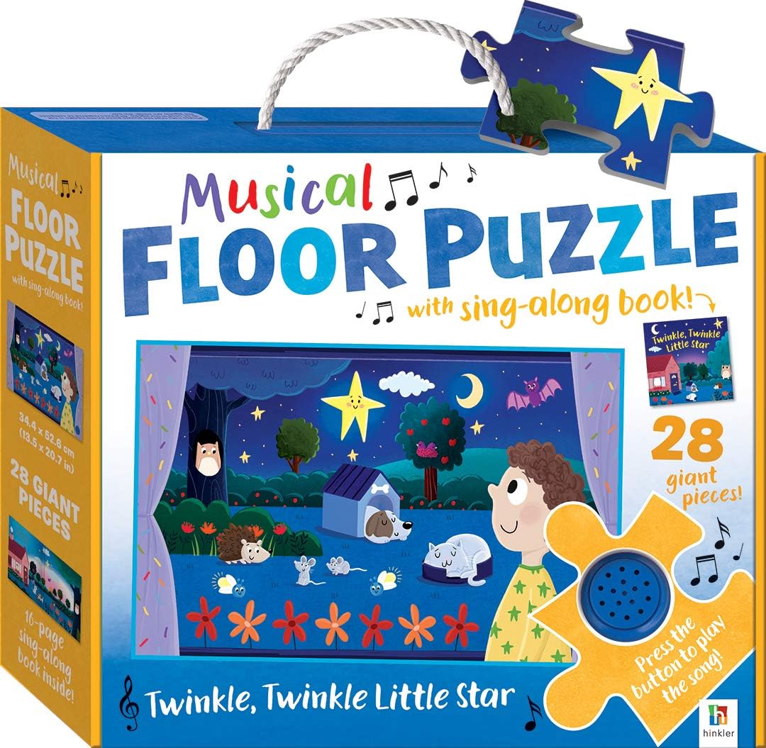Hinkler | Twinkle Twinkle Little Star Nursery Rhymes Floor Puzzle with Sounds and Story | Musical Nursery Rhyme Button | Story for Toddlers | Ages 3 Years Plus