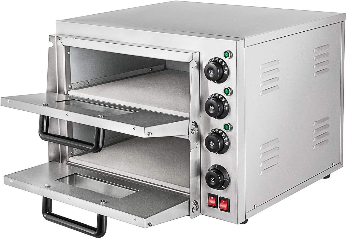 INTBUYING DoubleDeck Stainless Steel Electric Pizza Barbados Ubuy