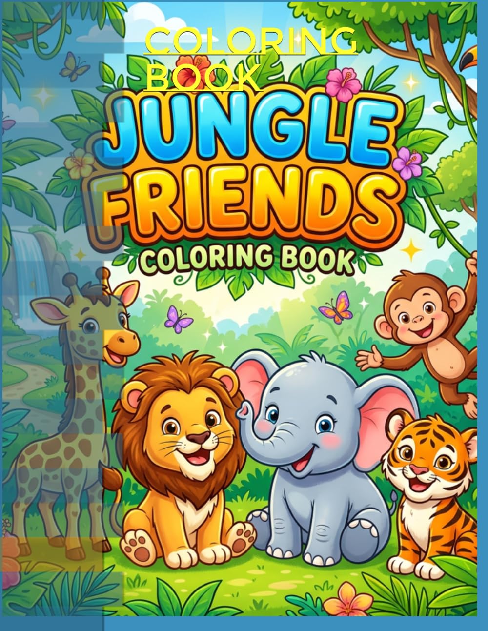 jungle friends: coloring book