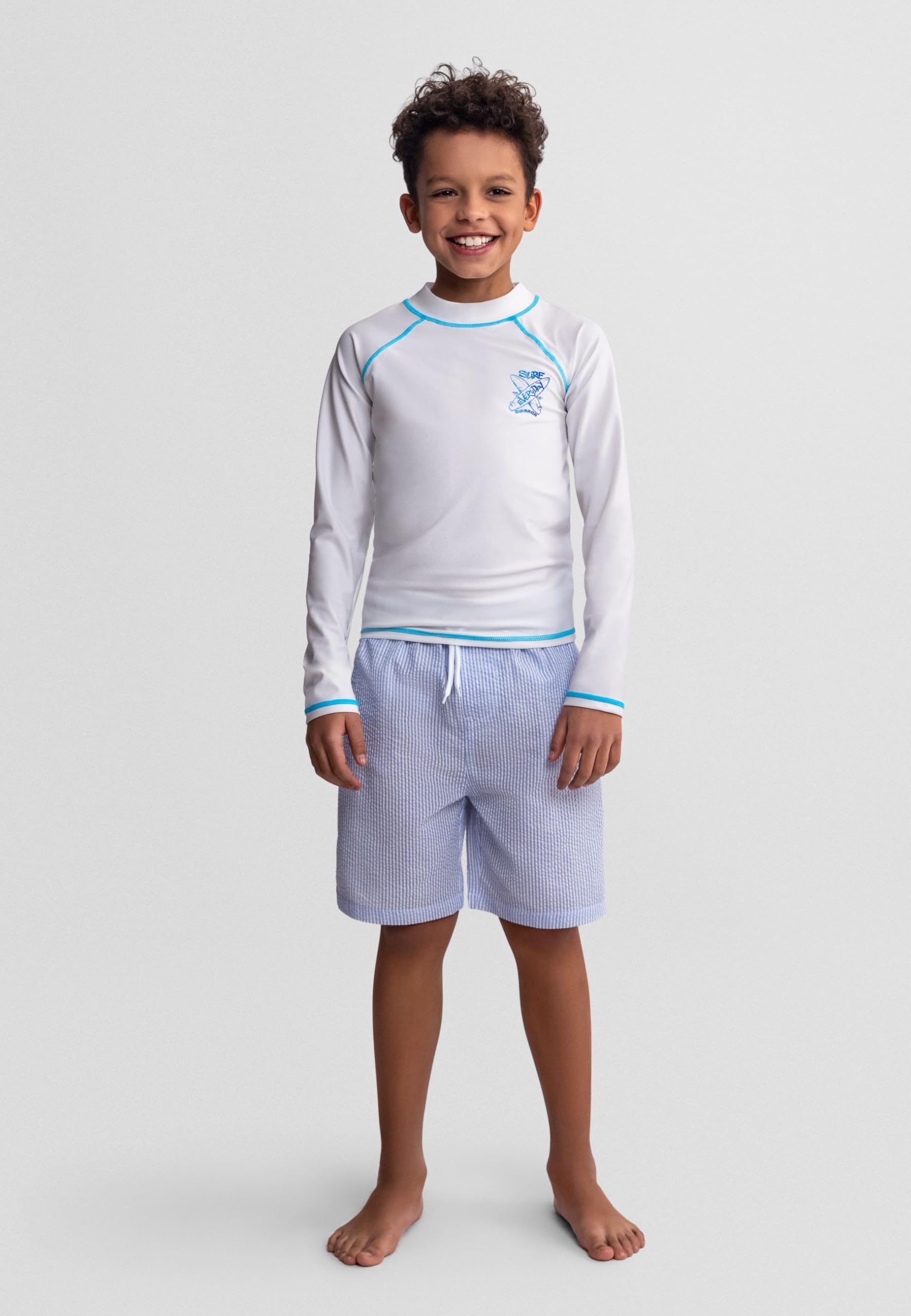 Minoti Jungen Badehose 2er-Pack Schnelltrocknend Kinder Badeshorts mit Kordelzug