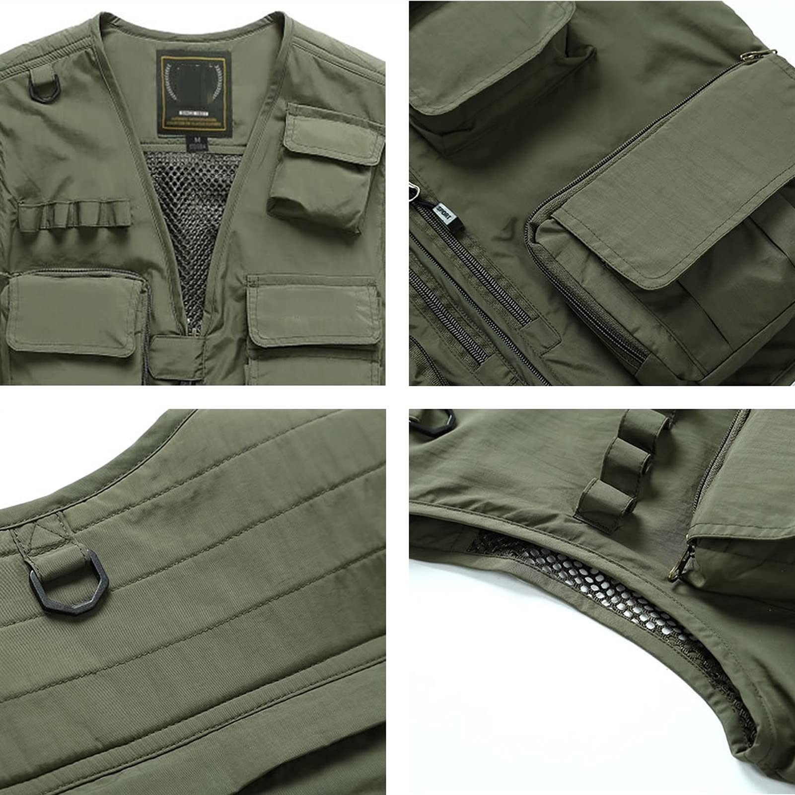 G&F Męska kamizelka outdoorowa z wieloma kieszeniami kemping wędkarstwo fotografia kamizelka codzienna odzież wierzchnia (kolor: królewski niebieski, rozmiar: 7XL)