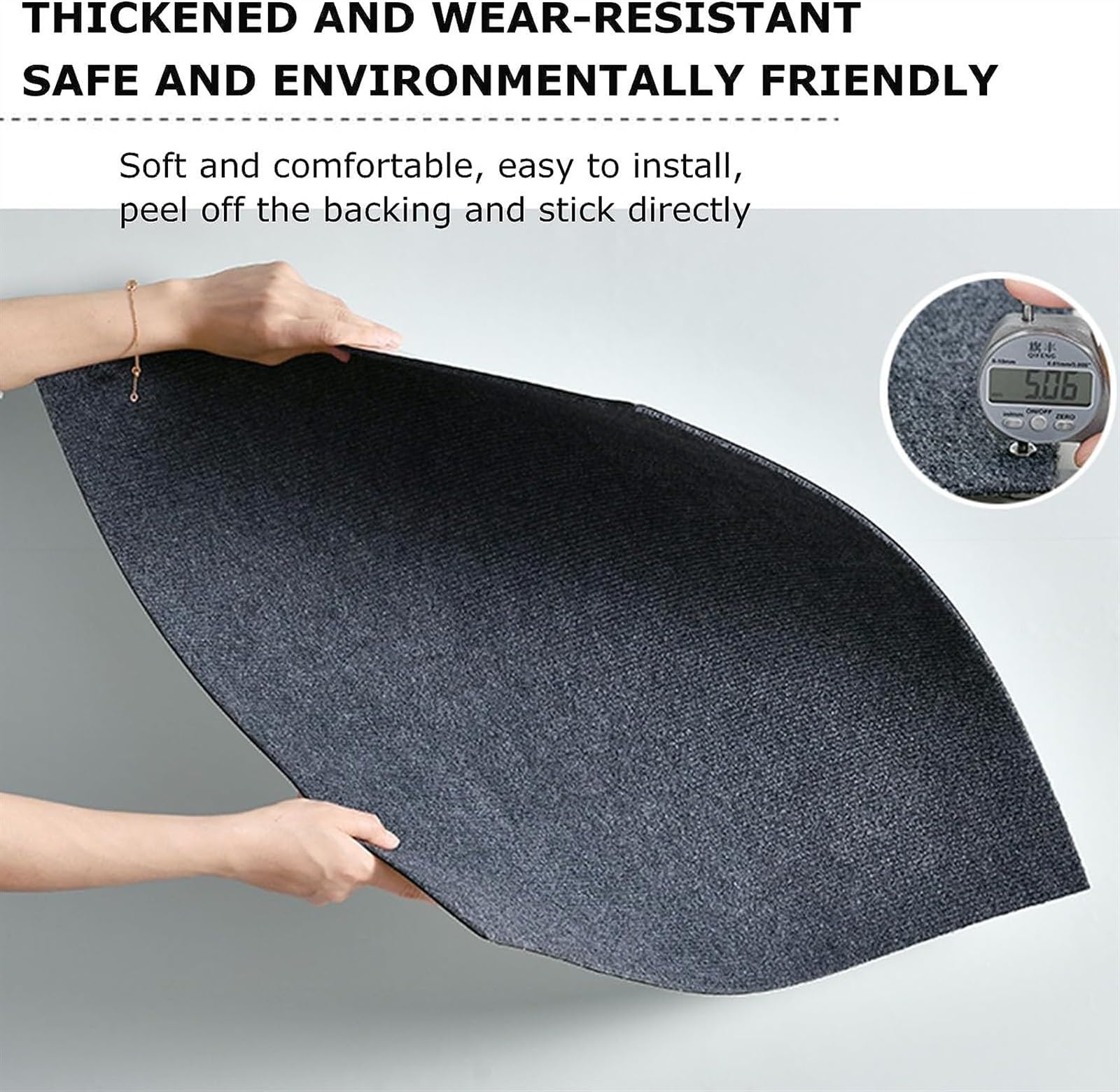 dalles de moquette, Carreaux de moquette peler et coller des carrés sol(C,16PCS)