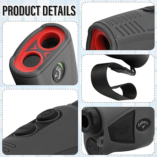 Miniatura 4 de Xxerciz Funda de silicona para telémetro de golf láser Callaway 300 Pro, funda protectora con cordón, accesorios para telémetro de golf para hombres
