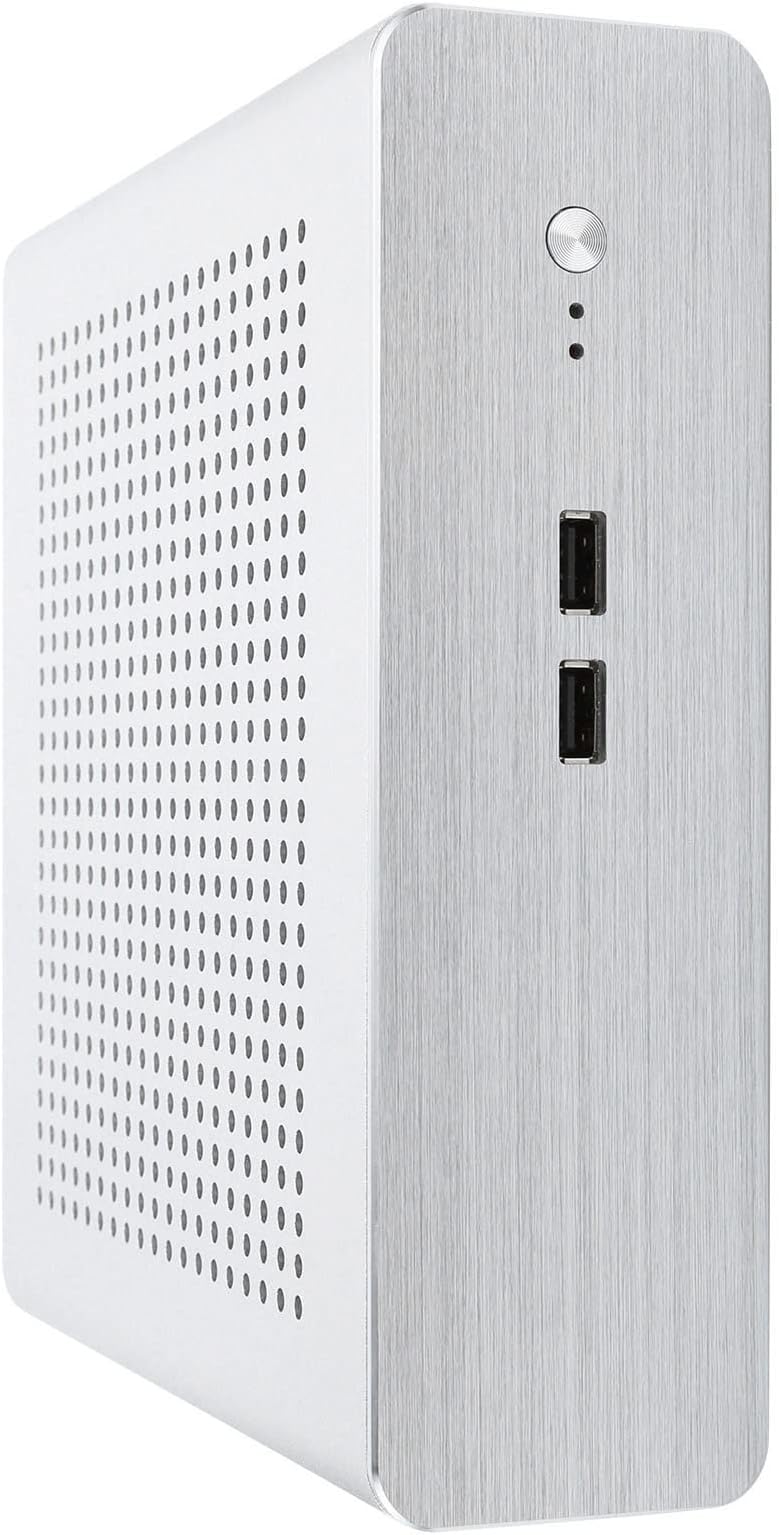 – Bewinner Mini ITX Gaming PC Case, G60S HTPC Chassis Full Aluminum DC‑ATX Power Supply Computer Case for Mini-ITX 170x170mm, Free Placement(USB2.0 Silver)