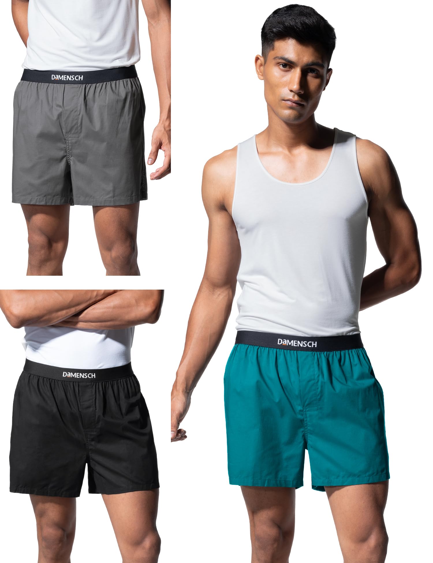 damensch Gift Box Inner Boxer Regular Fit 100% Cotton Inner Boxer Back Pocket Breathable Super-Soft Anti-Bacterial Microfibre Waistband Ultra-Light Innerwear for Men-picture-18