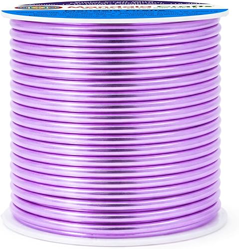 Vista 446 de Mandala Crafts Alambre de aluminio anodizado de calibre 8 para hacer joyas, alambre gris flexible de color de 32 pies, flexible y flexible