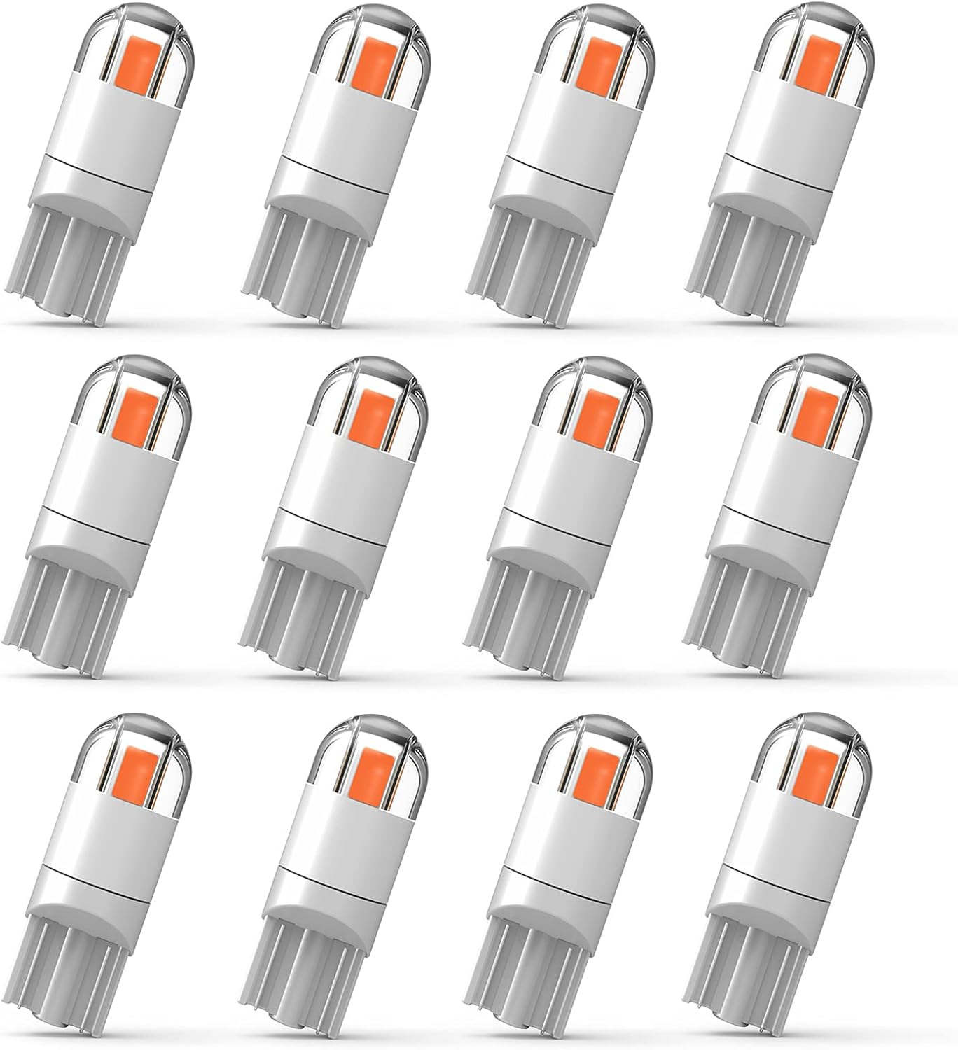 194 Led Car Bulb 3030 Chipset 2SMD T10 194 168 W5W Led Wedge Light Bulb 1.5W 12V License Plate Courtesy Step Map Lights Trunk Lamp Clearance Lights (12pcs)