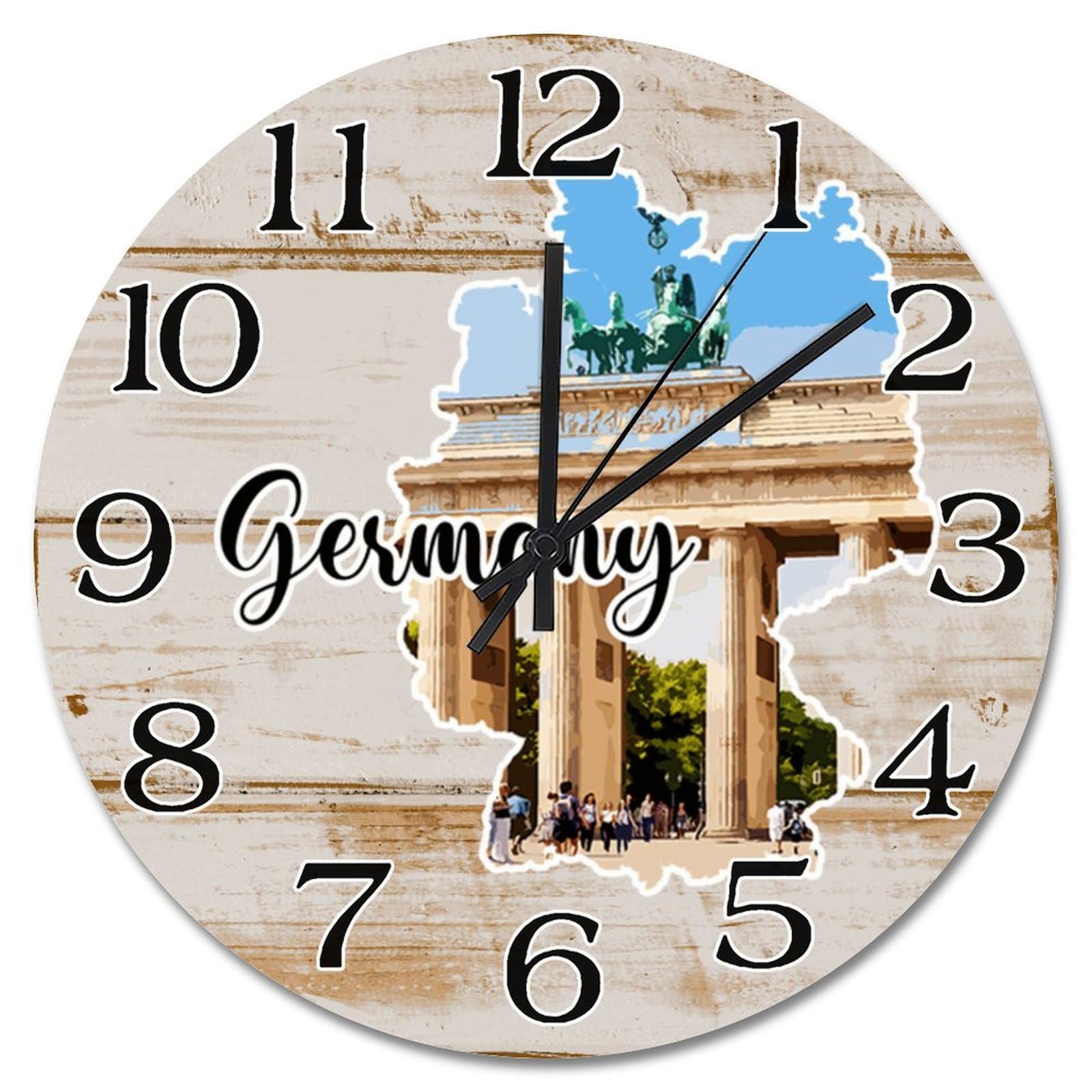 Horloge murale en bois 38 cm Allemagne idéal déco salon et style ferme