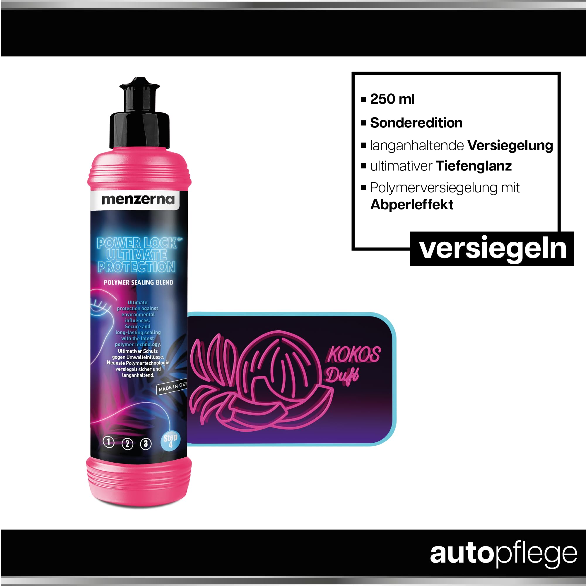 Juego de abrillantador y sellador de coche Menzerna Heavy Cut Compound 400 contra arañazos + Super Finish 3500 pulido brillante + Power Lock Ultimate Protection + 3 x Gamuza de 40 x 40 cm + 3 x