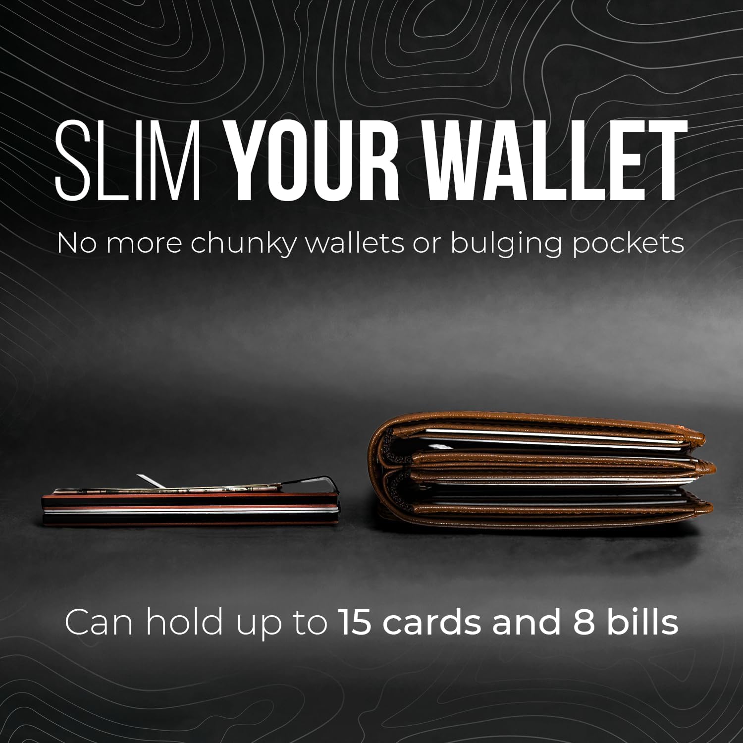 Mountain Voyage Co Minimalist Wallet for Men & Women - Slim RFID Wallet, Scratch Resistant, Credit Card Holder & Money Clip, Easily Removable Money & Cards, (Gunmetal Titanium) - Image 2