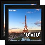 FIXSMITH 8x10 Picture Frame Set of 2, Black, HD Plexiglass, Multi Picture Frames Collage for Tabletop or Wall Display