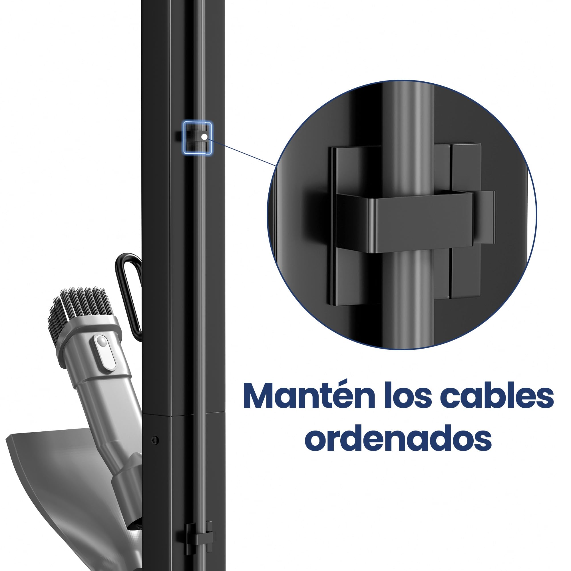 pickpiff Soporte para aspiradora Dyson – Compatible con V15, V11, V10, V8, V7, V6 – Estación de soporte independiente con soporte para accesorios – Ahorra espacio y sin taladrar