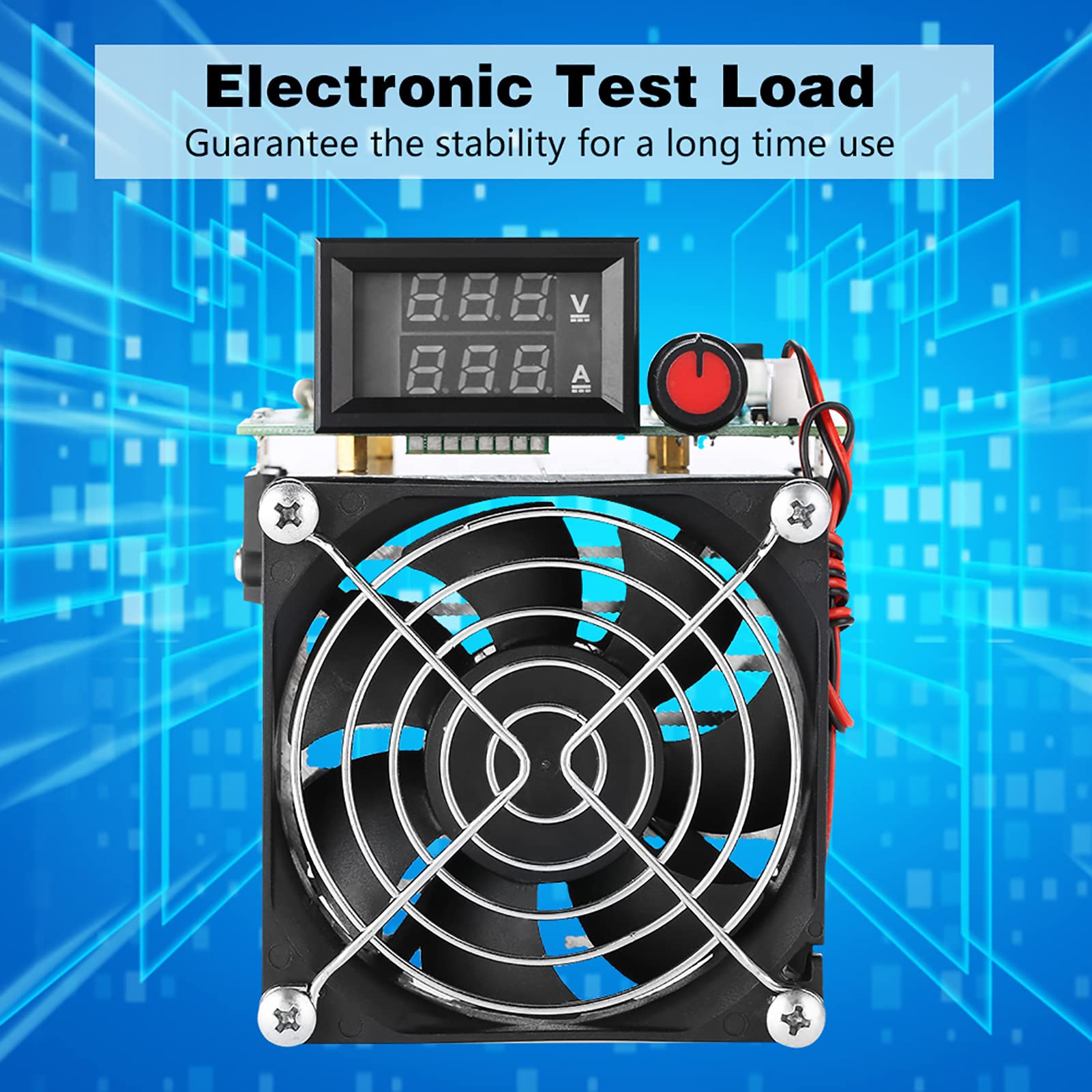 Generic Carga Electrónica de Alto Rendimiento de 12 V 250 W, Placa de Descarga Confiable con Disipador de Calor Integrado, Pruebas de Equipos Eléctricos