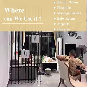 2 Pcs Adjustable Room Divider Post Floor to Ceiling, Entrance Privacy Separation Panel Decorativ for Apartment, Support Display Rod No Drilling(White,65cm(2.1ft))