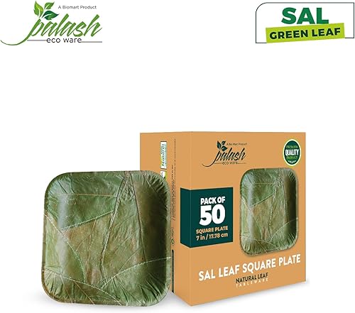 Miniatura 6 de Palash-Sal Leaf Plato de un solo uso | Natural, biodegradable, compostable en el patio trasero, certificado USDA, fiesta, festival, boda, barbacoa,