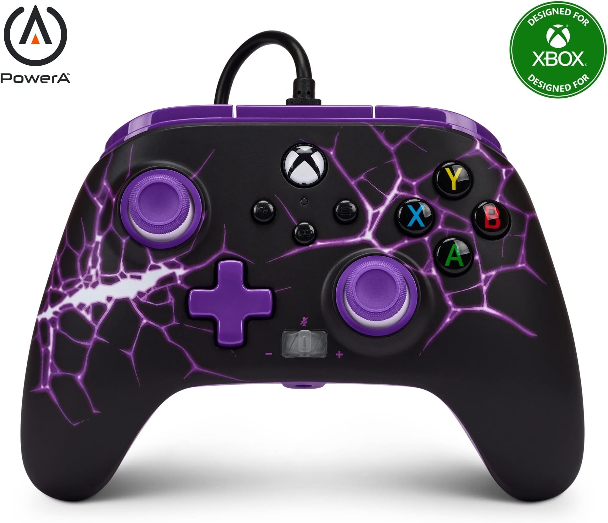 PowerA Enhanced Wired Controller for Xbox Series X|S - Purple Magma, gamepad, wired video game controller, gaming controller, Xbox Series X|S
