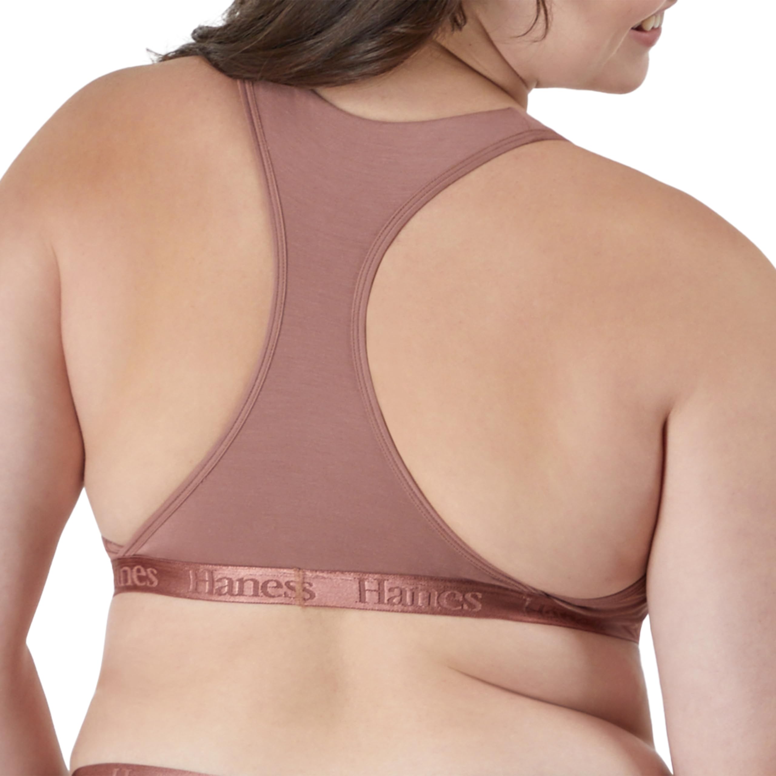Hanes Originals Ultra Supersoft Racerback, Viscose from Bamboo Bralette Sujetador para Mujer