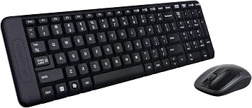Logitech MK220 Wireless Compact Keyboard Mouse Set, Mouse Suitable for Right and Left Hand Use, Liquid Spill Resistant, 10 m Usage Distance, Turkish Q Keyboard, Black