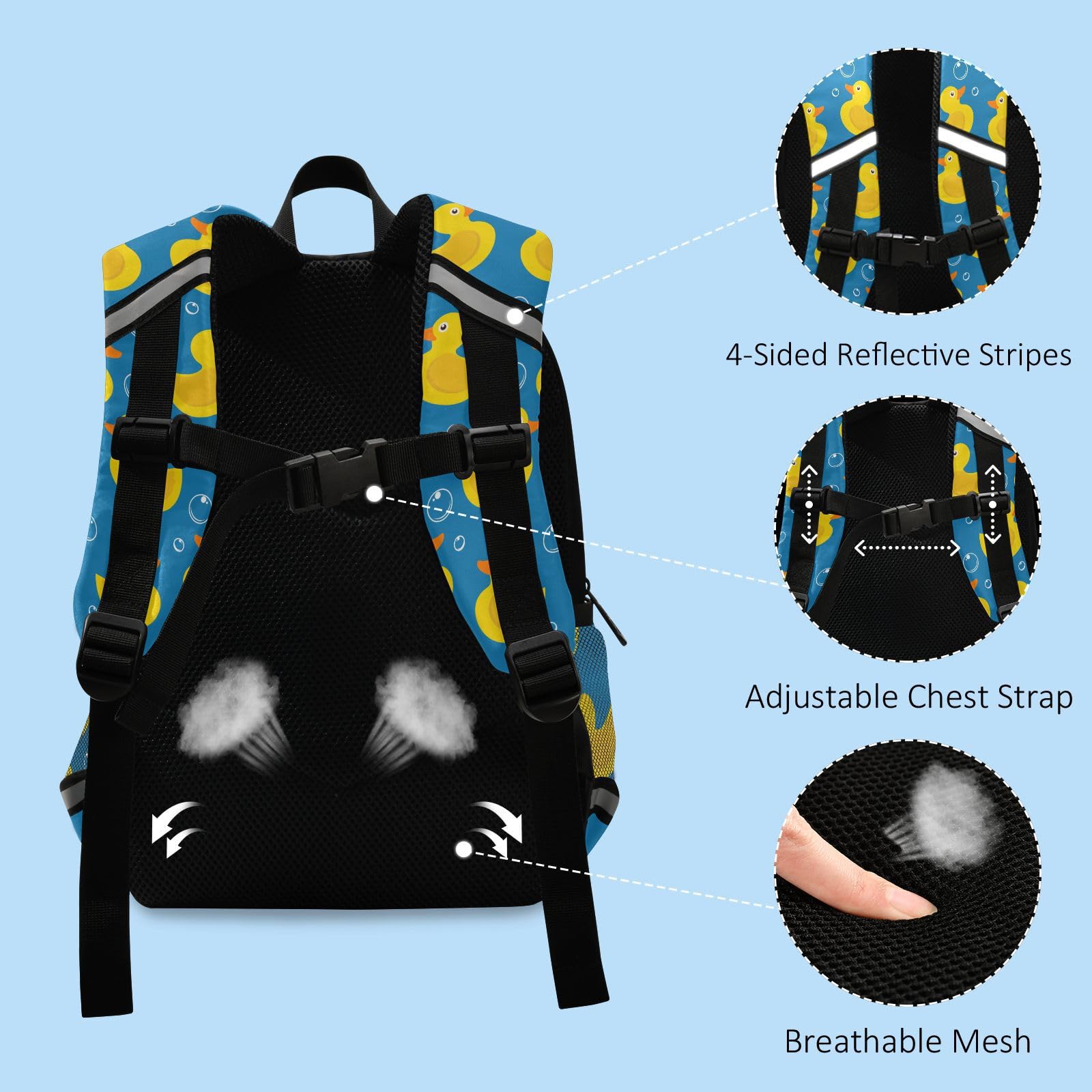 Mnsruu Mochila para niños pequeños, burbujas amarillas, bolsa de guardería para niños y niñas, bolsa de guardería para niños y niñas, bolsa de libros de jardín de infantes preescolar bolsa de viaje