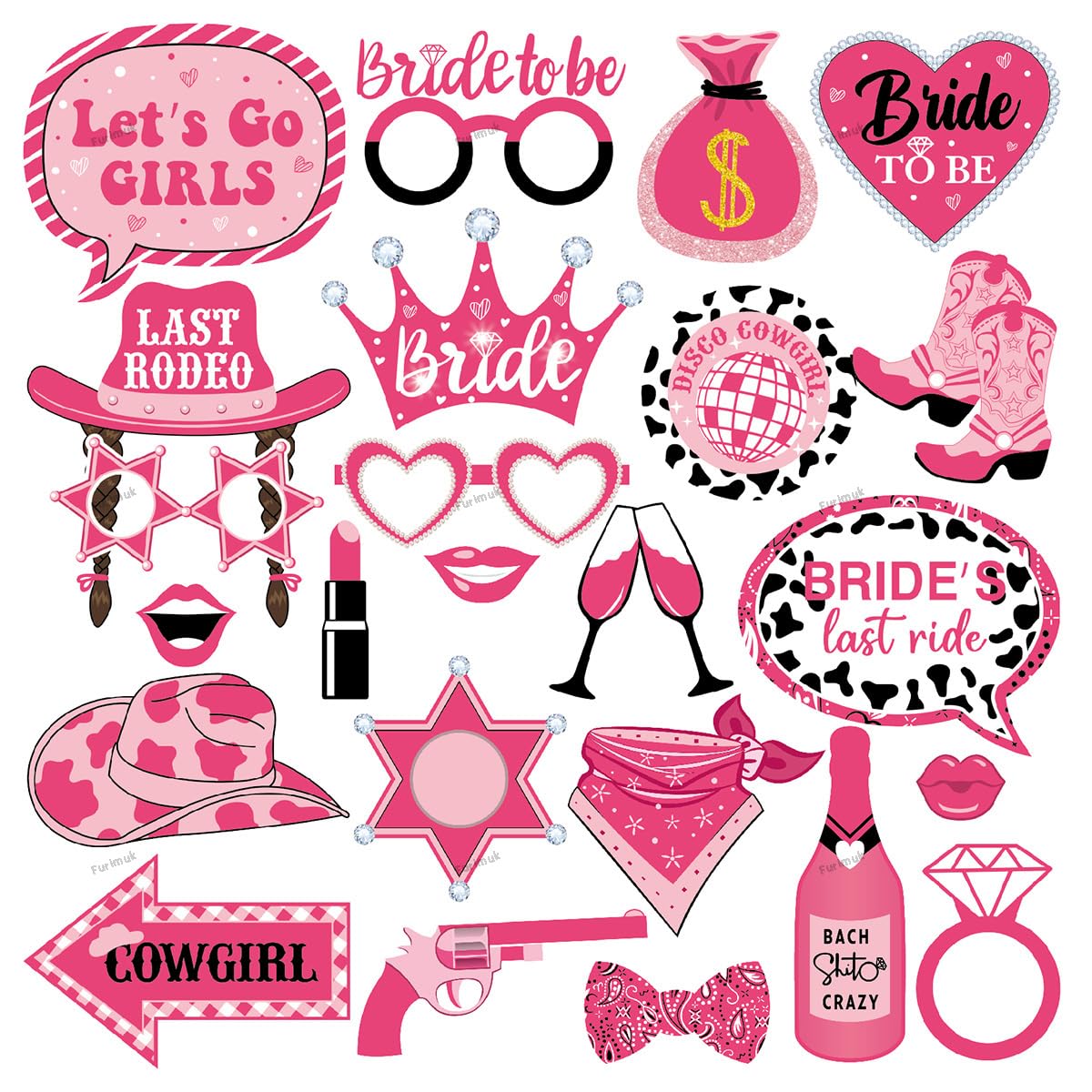 25 Valentinstag Photo Booth Requisiten – Lustige Selfie-Accessoires Für Partys, Hochzeit, Junggesellinnenabschied