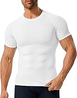 Eleady Men's Short Sleeve Compression Shirt - Breathable Workout Base Layer, Gym Athletic Crew Neck T-Shirt