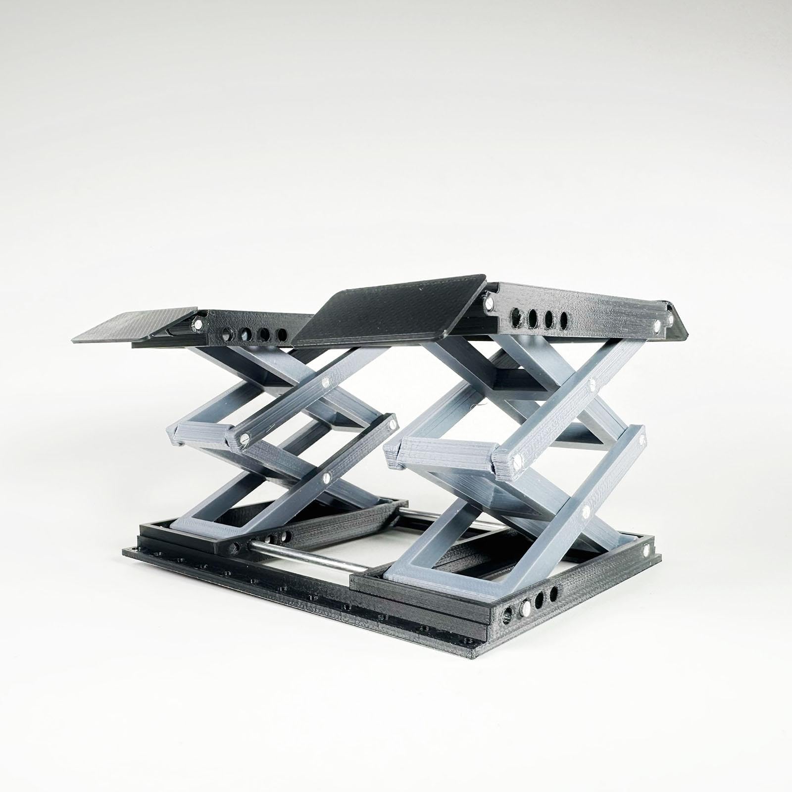 RC Car Stand Mesa Elevadora Estación de Reparación para Coche RC Compacta Accesorio Resistente de PP Adecuado para Coleccionistas Garajes V, Negro