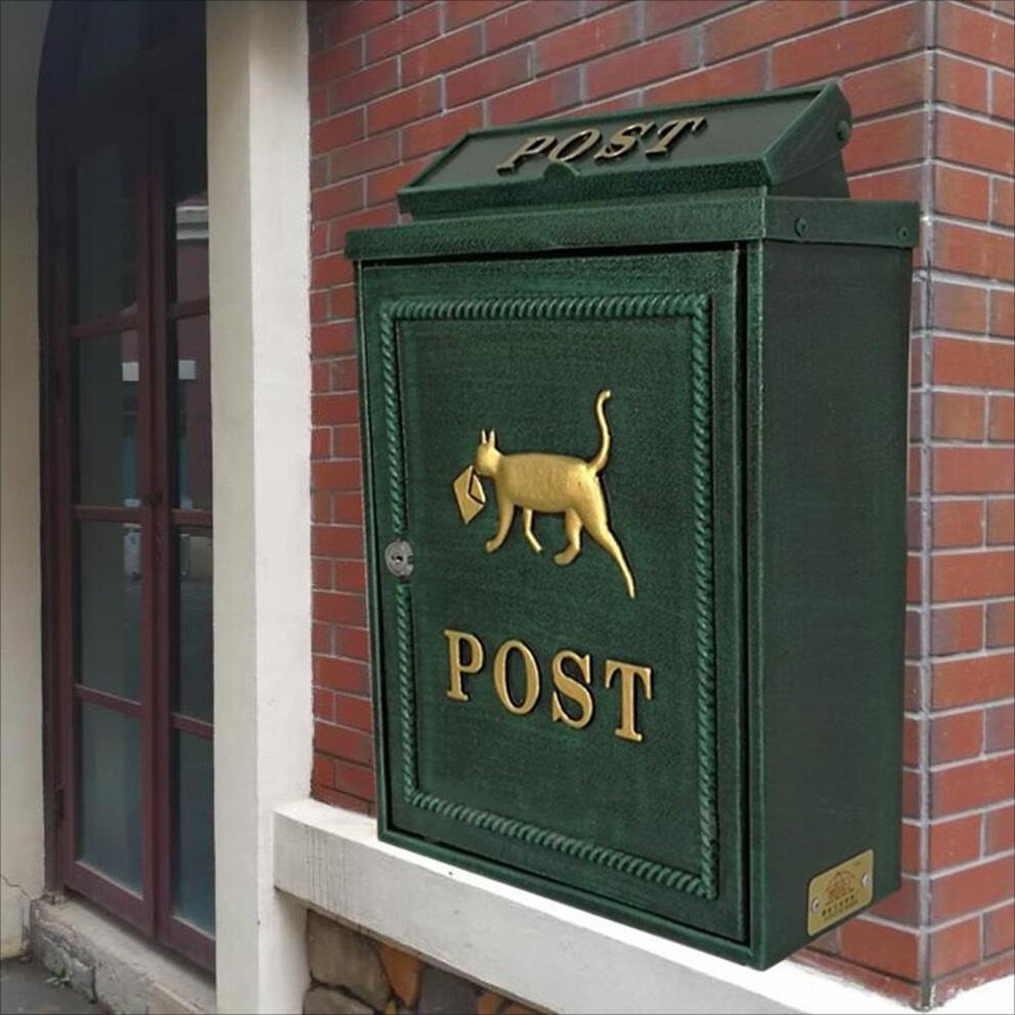 Europäischer Briefkasten für den Außenbereich, Wohngebiet, Villa, Zimmer, Wandbehang, Briefkasten