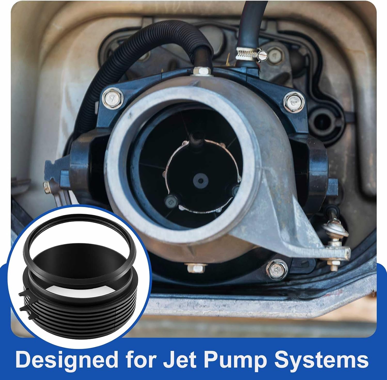 2 Pack Pump Wear Ring Replacement Jet Pump Seal Ring Compatible with Sea-doo & 3 up 267000617 267000813 293200134 Motorboat Impeller Sealing Accessories