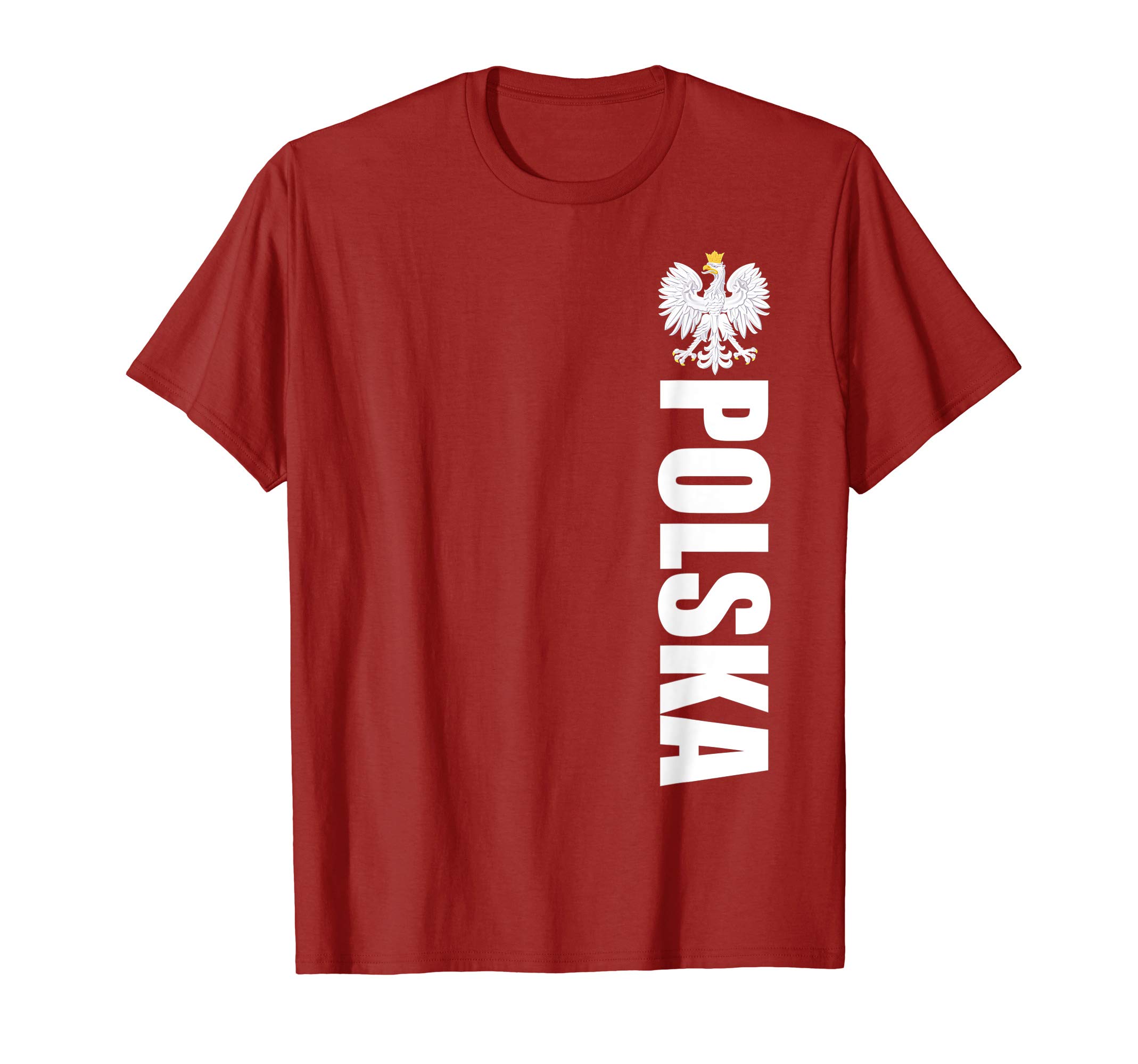 Retro Polski ApparelPolska Polish Crowned Eagle Souvenir Bicolour Flag Of Poland T-Shirt