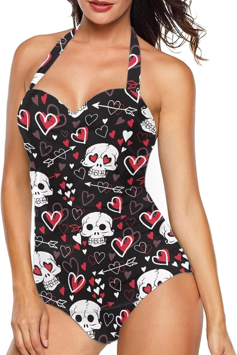 One Piece Swimsuit Women's Cosy Swimwear with Halter Strap Bathing Suit Monokini for Ladies Swimming Surfing