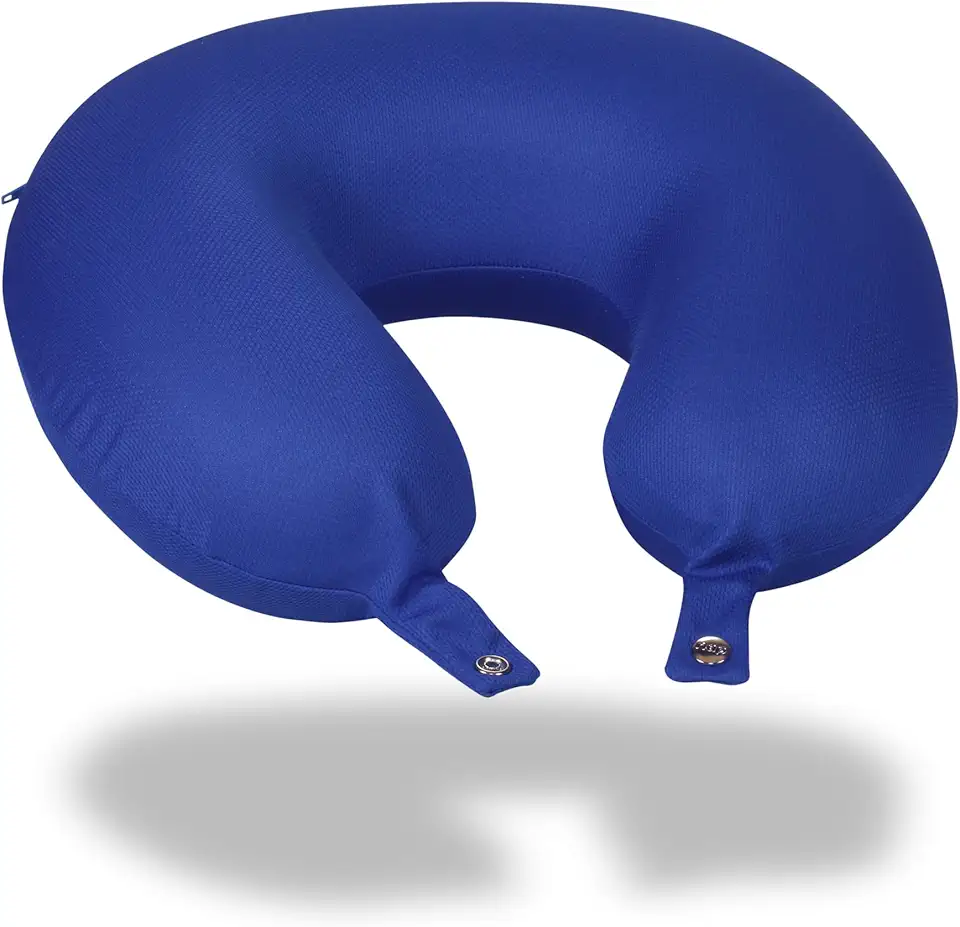 Travesseiro de pescoço para viagem Nasa Voyage Dry Azul linha Oficial dos Aeroportos - Nap