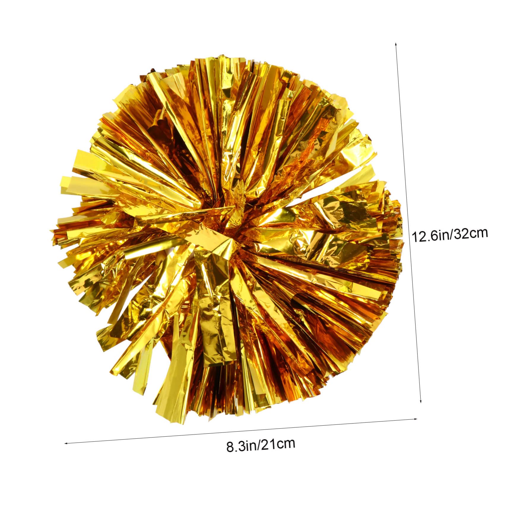 VICASKY Reusable Metallic Cheerleading Poms 4pcs for Cheerleading Pom Dance Random Color