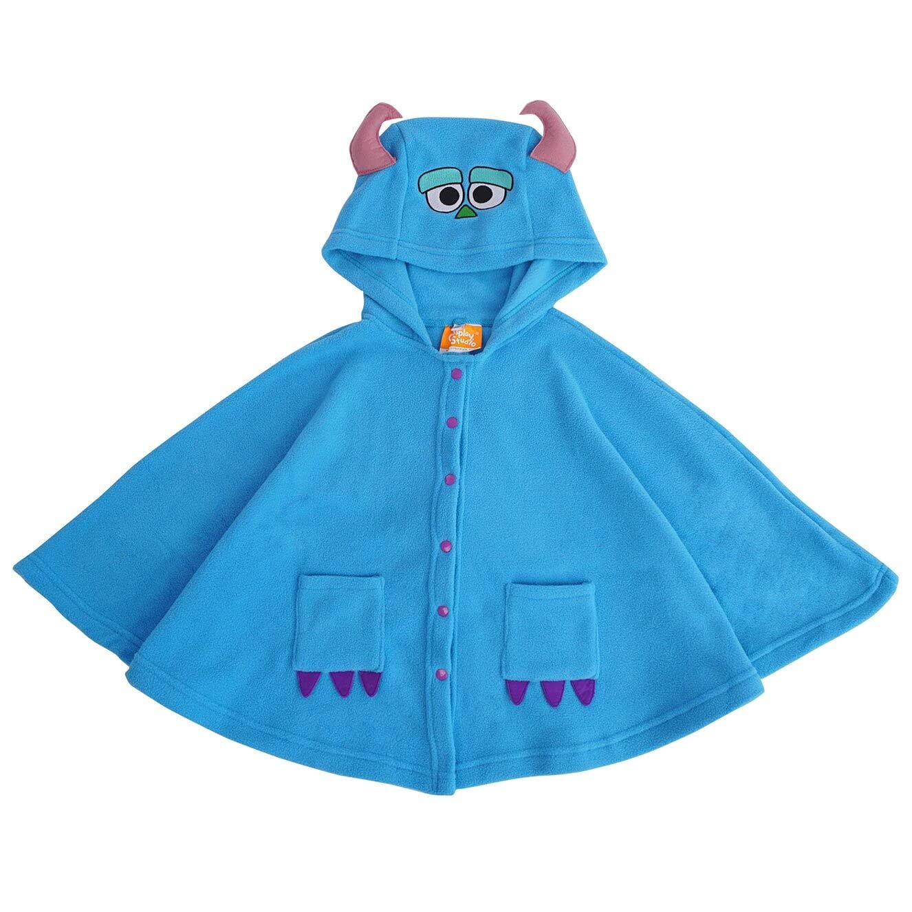 CosplayStudio Monster Children's Cape with Hood in Sulley Sullivan Design, Blue, Size: 110