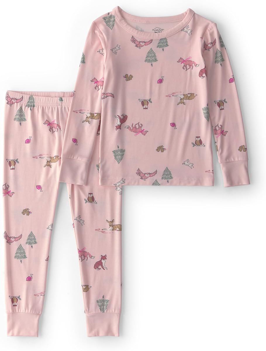 Baby Girls' Purelysoft Long-sleeve 2-piece Pajamas