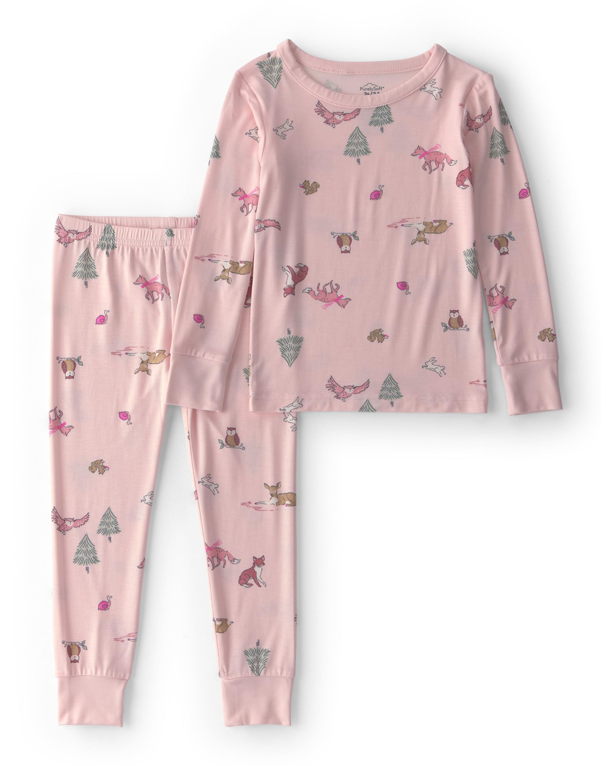 Carter's Baby Girls' Purelysoft Long-sleeve 2-piece Pajamas