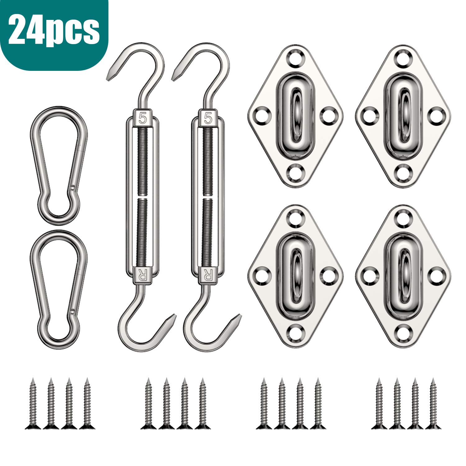 Buy GLCS GLAUCUS Sun Shade Sail Hardware Kit, Awning Attachment Set