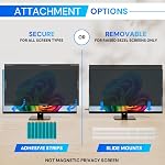 27 Inch Computer Monitor Filtre d'écran de confidentialité pour 16:9 Aspect Ratio Monitor, amovible écran de confidentialité de l'ordinateur et 27 Filtre à lumière anti-bleu de pouce