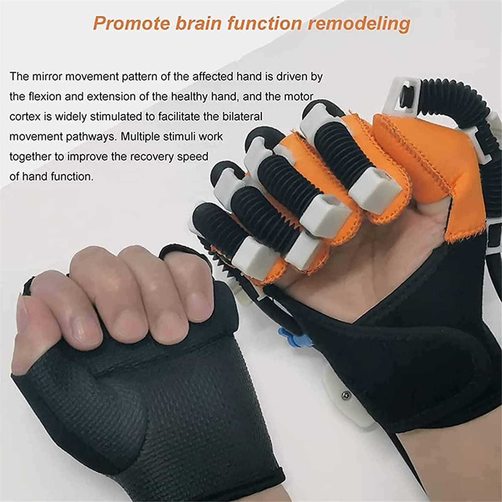 Fizjoterapia Rehabilitacja Robotyka Urządzenie rehabilitacyjne dla osób z udarem mózgu Trening palca nadgarstka z trybem lustrzanym i treningiem jednym palcem,lefthand-XL