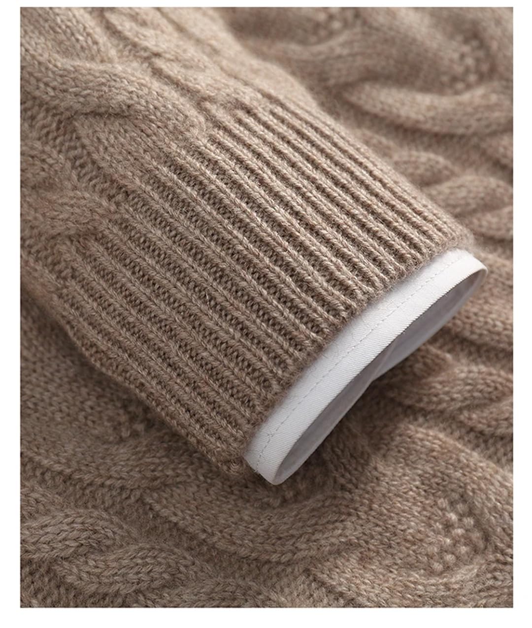 Męski sweter z kaszmiru z kozim grubym okrągłym dekoltem sweter z długim rękawem koszula w średnim wieku luźny sweter z dzianiny