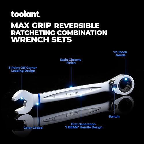 Miniatura 2 de Kraftek 1 llave de trinquete combinada métrica de 0.394 in