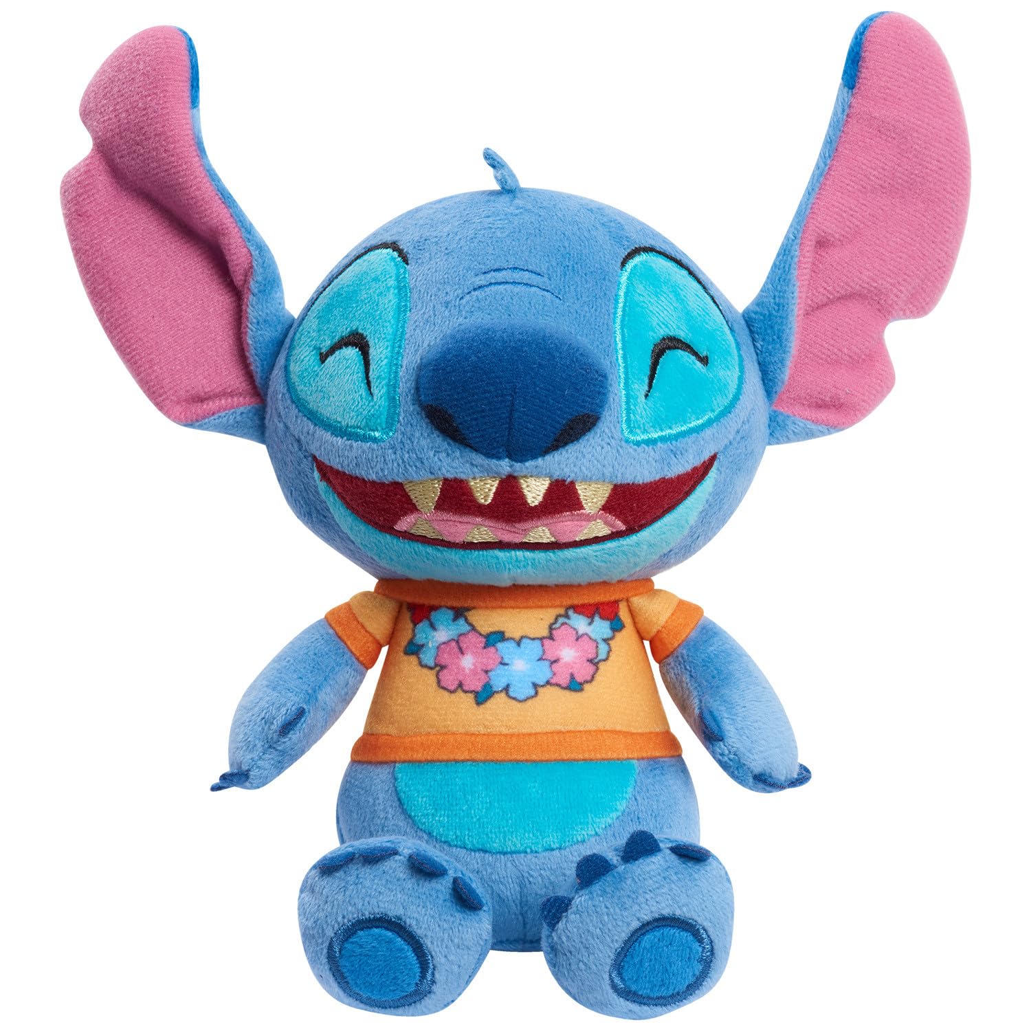 Disney’s Lilo & Stitch 7.5 Inch Small Plushie, Tropical Shirt Stitch, Blue, Alien, Stuffed Animal, Kids Toys for Ages 2 Up by Just Play