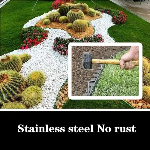 Miniatura 5 de 70 estacas de césped artificial de 6 pulgadas, picos de paisaje en espiral de acero inoxidable, picos de anclaje para bordes de paisaje para bordes