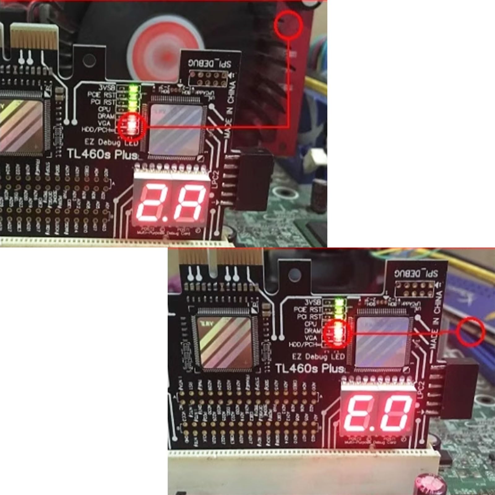 A1105 Wielofunkcyjne narzędzie do debugowania płyt głównych PC z funkcją Standby3Vsb Power Light PCIe resetuje i wykrywa usterki, karta debugowania sprzętu komputerowego