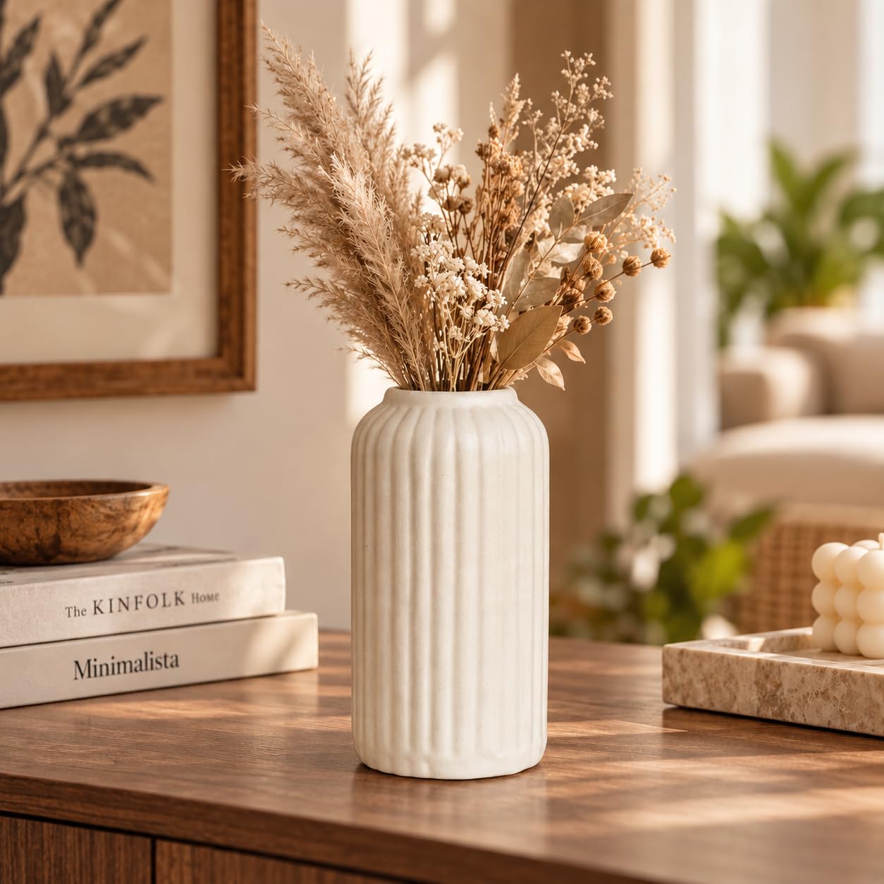Slim Ceramic Flower Vase - Modern Decor -7 Slim Ceramic Flower Vase - Modern Decor -7