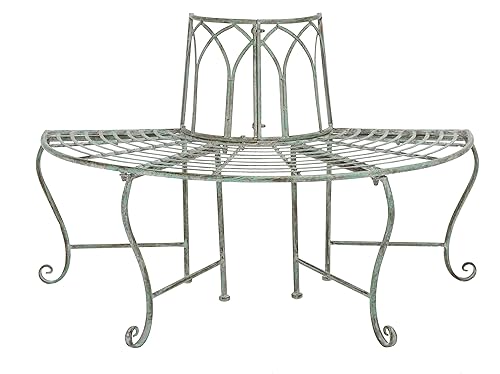 Outdoor Furniture Collection – Abia Antique Dark Green Distressed Wrought