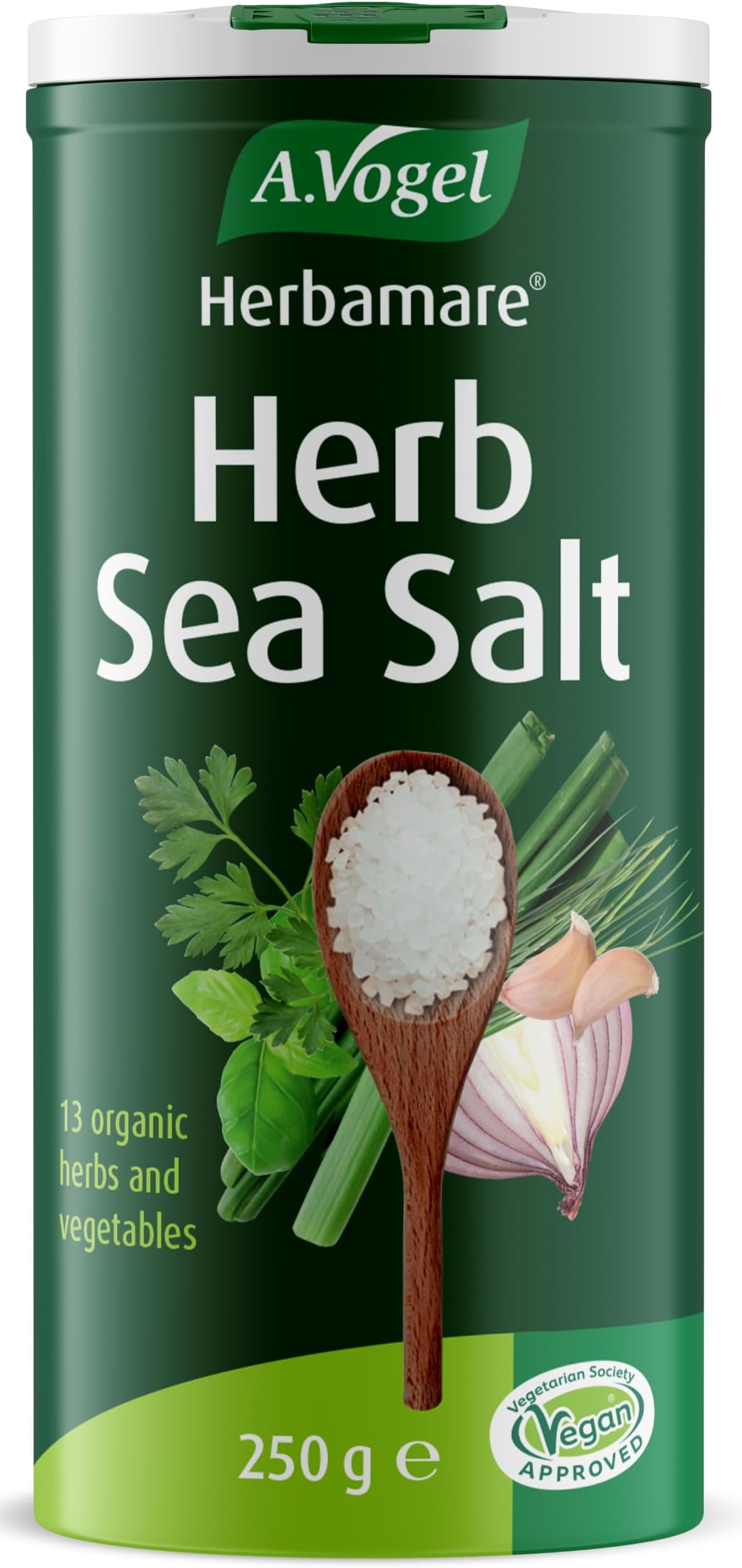 A.Vogel Herbamare Herb Sea Salt 250g | Unrefined Sea Salt Infused with 13 Fresh Organic Herbs and Vegetables