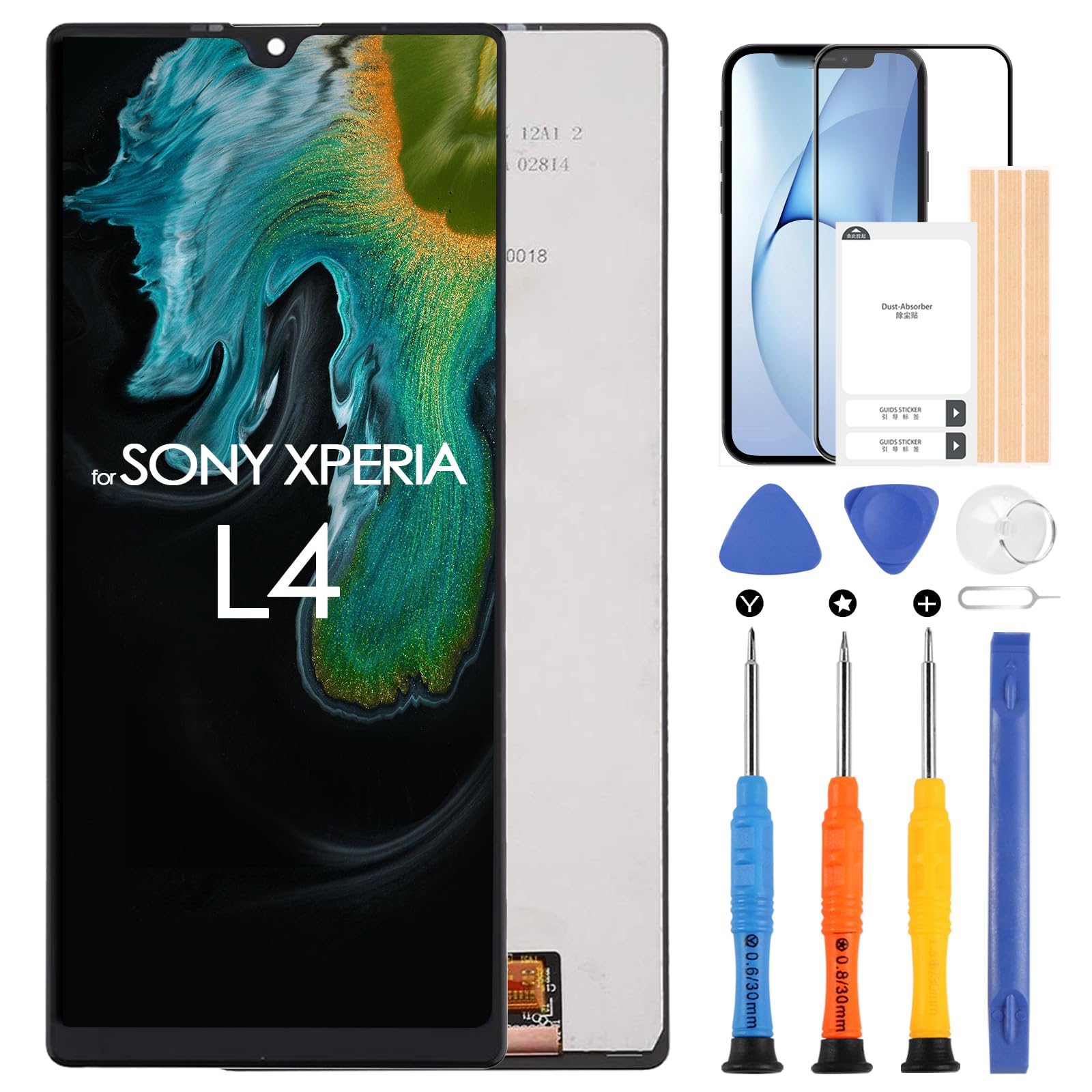 Screen Replacement for Sony Xperia L4 XQ-AD51 XQ-AD52 6.6" LCD Display for Sony Xperia L4 Touch Digitizer Full Assembly with Repair Kits