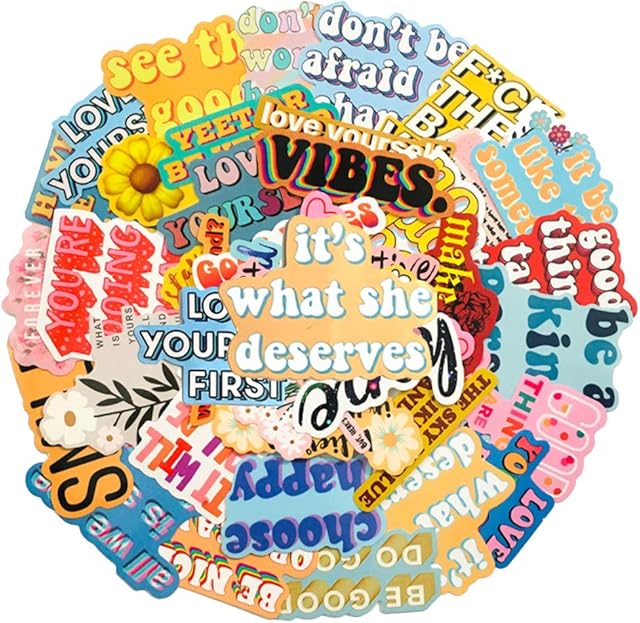 150 Pcs Motivational Stickers Waterproof Stickers Positive Inspiring Stickers for Laptop Skateboard Suitcase Journal Scooters Water Bottle Luggage Bicycle Guitar Phone