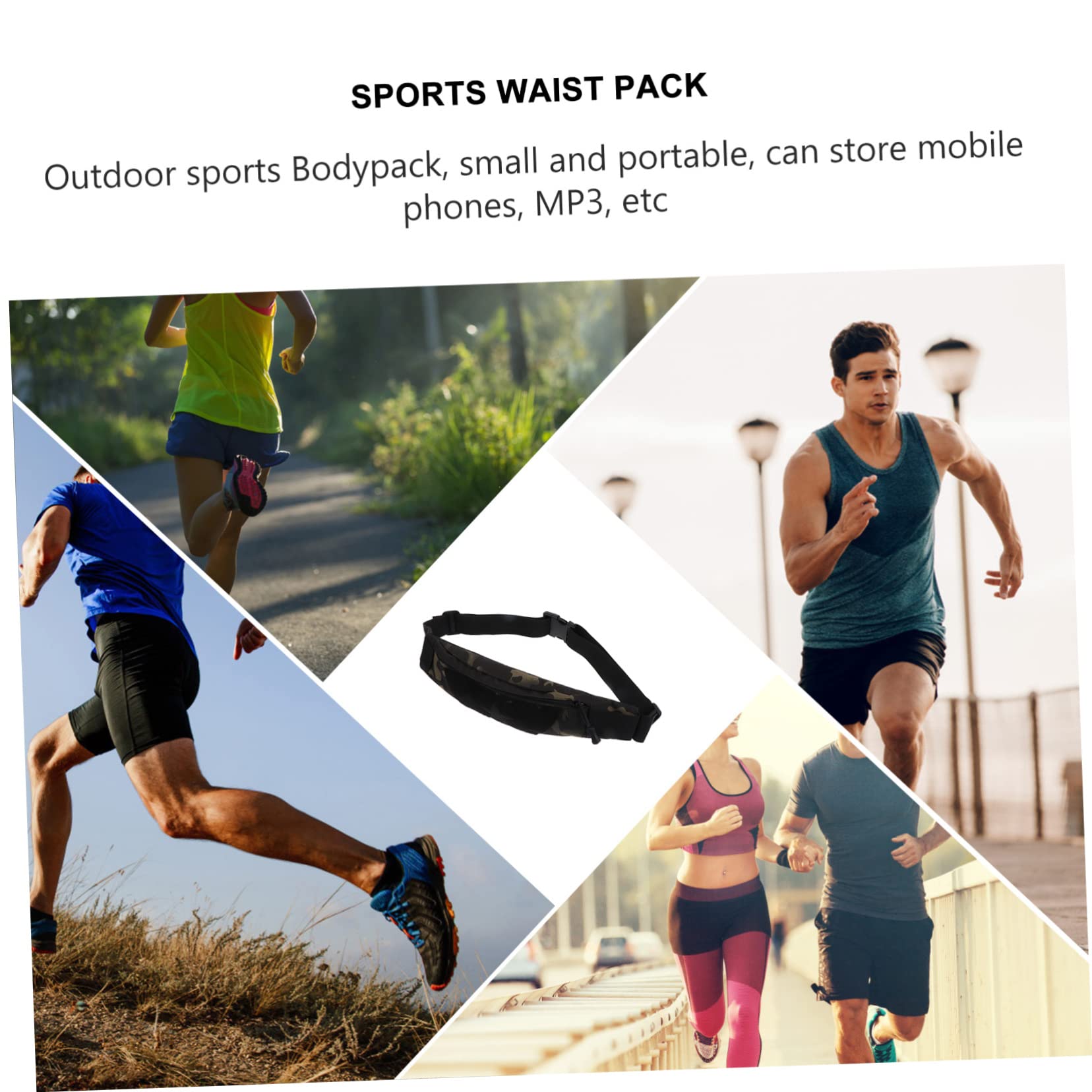 SOIMISS 2piezas Riñonera Para Hombre Bolsa De Cintura Antirrobo Para y Fanny Pack Multifuncional Para Teléfonos y Accesorios
