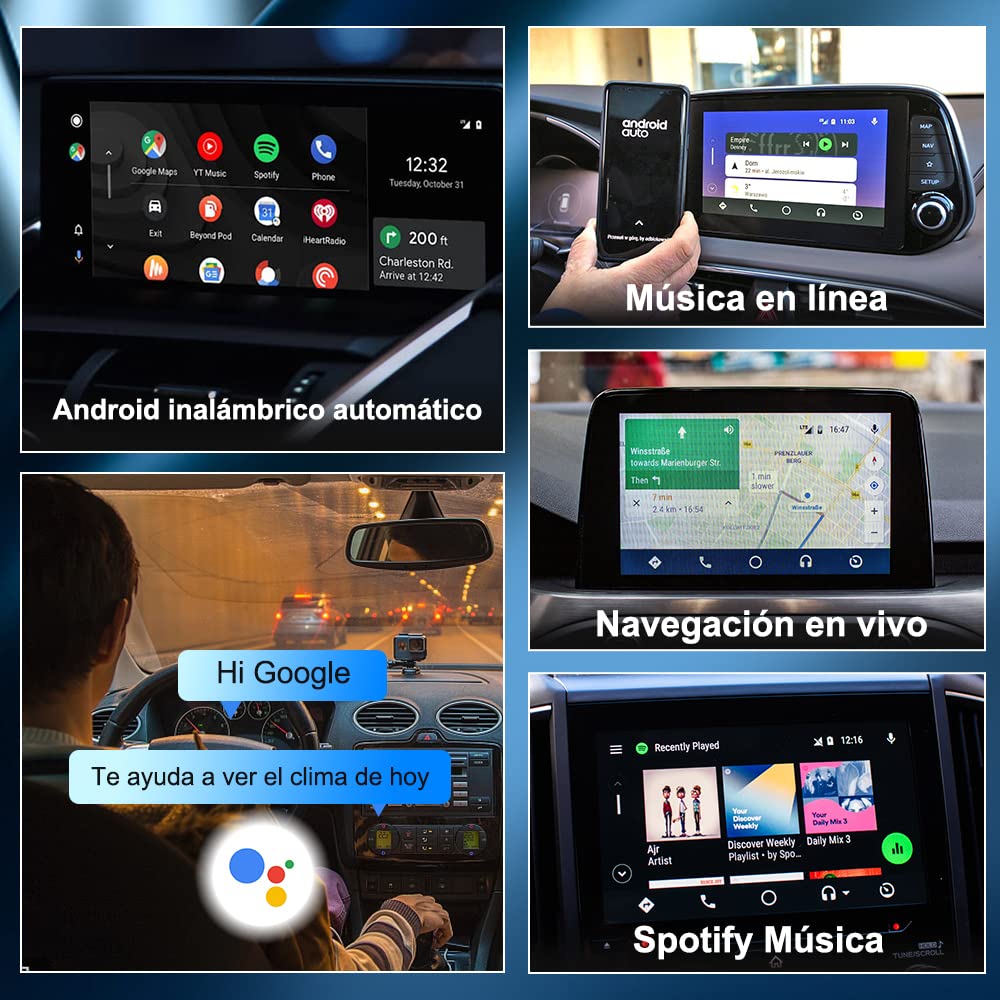 CarLinkit Wireless Android Auto Adapter, bezpośrednie wtyczka, łatwe wyposażenie, natychmiastowe połączenie ze smartfona do ekranu samochodowego